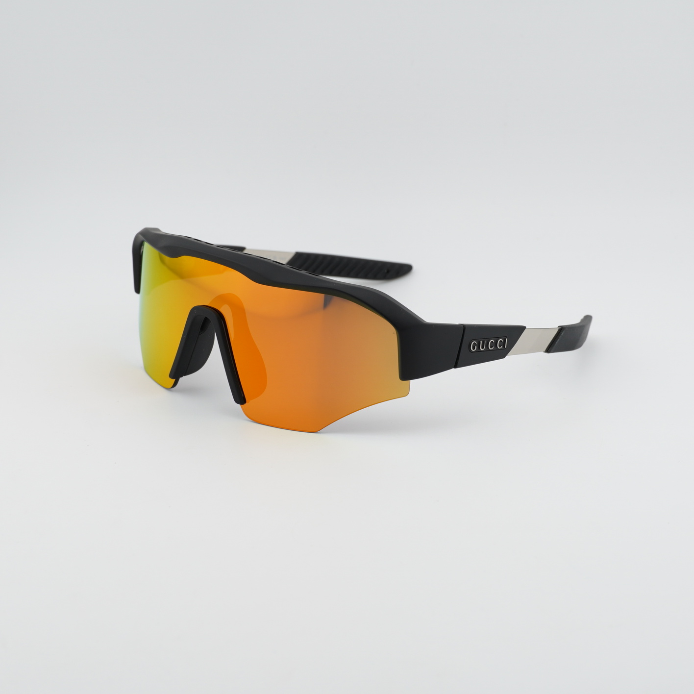 Gucci GG2017S 004 Black/Orange Mirror 99-1-120 Sunglasses New
