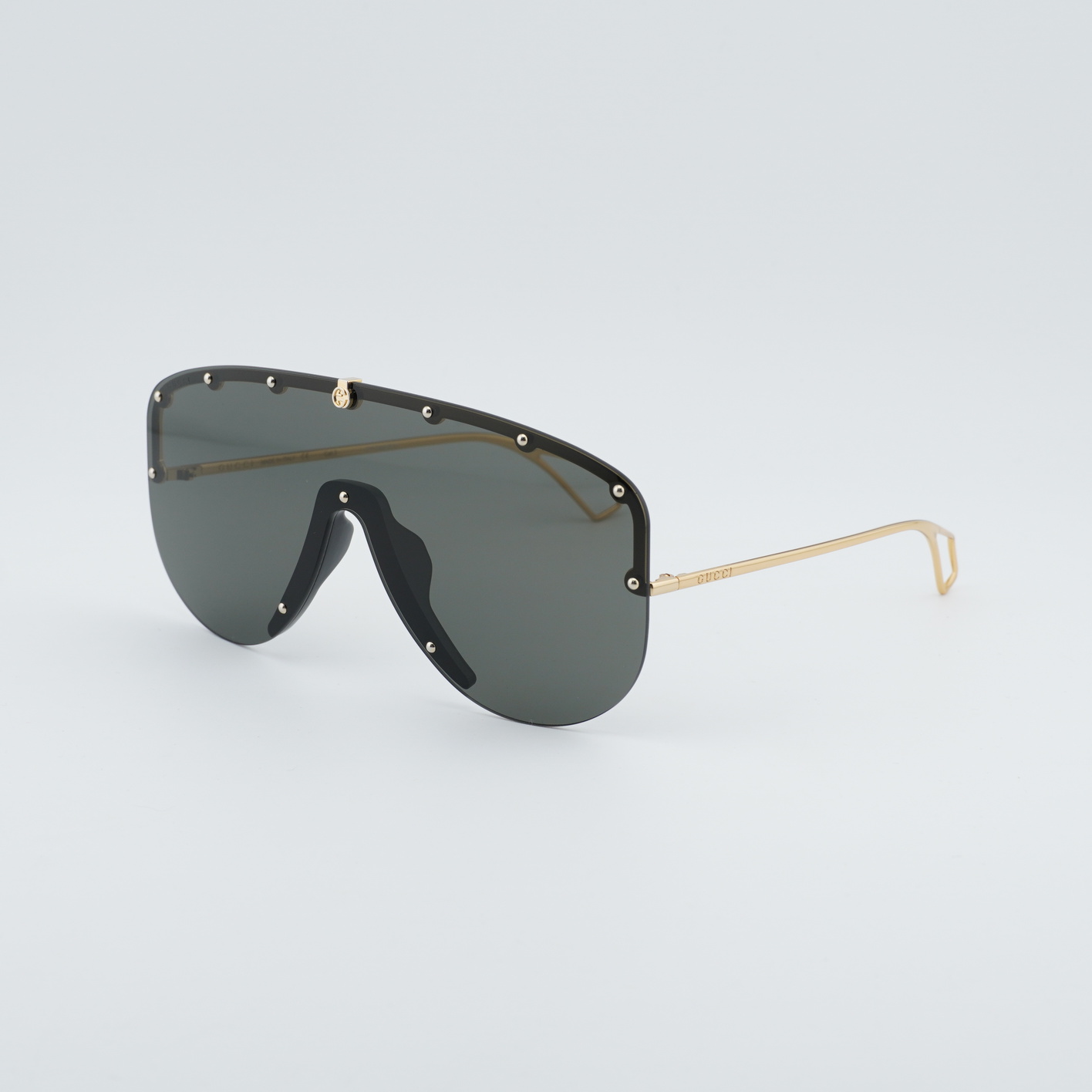 Gucci GG0667S 001 Gold/Grey 99-1-140 Sunglasses New Authentic | eBay