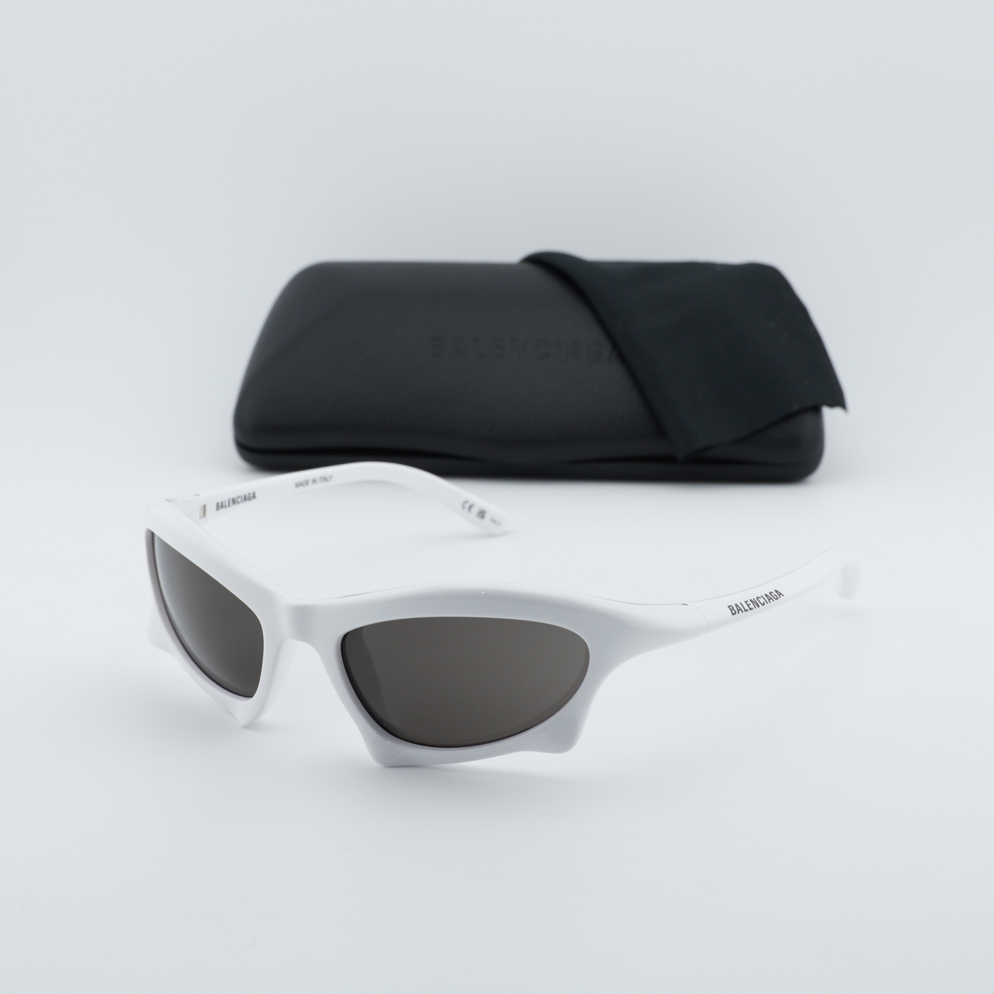 New Balenciaga BB0229S 004 White/Grey 59-20-125 Sunglasses  display picture 1