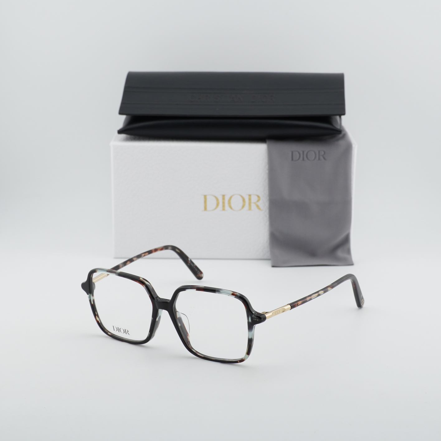 Dior DIOR MINI CD O S2F 2800 Havana/Blue 53mm Eyeglasses New
