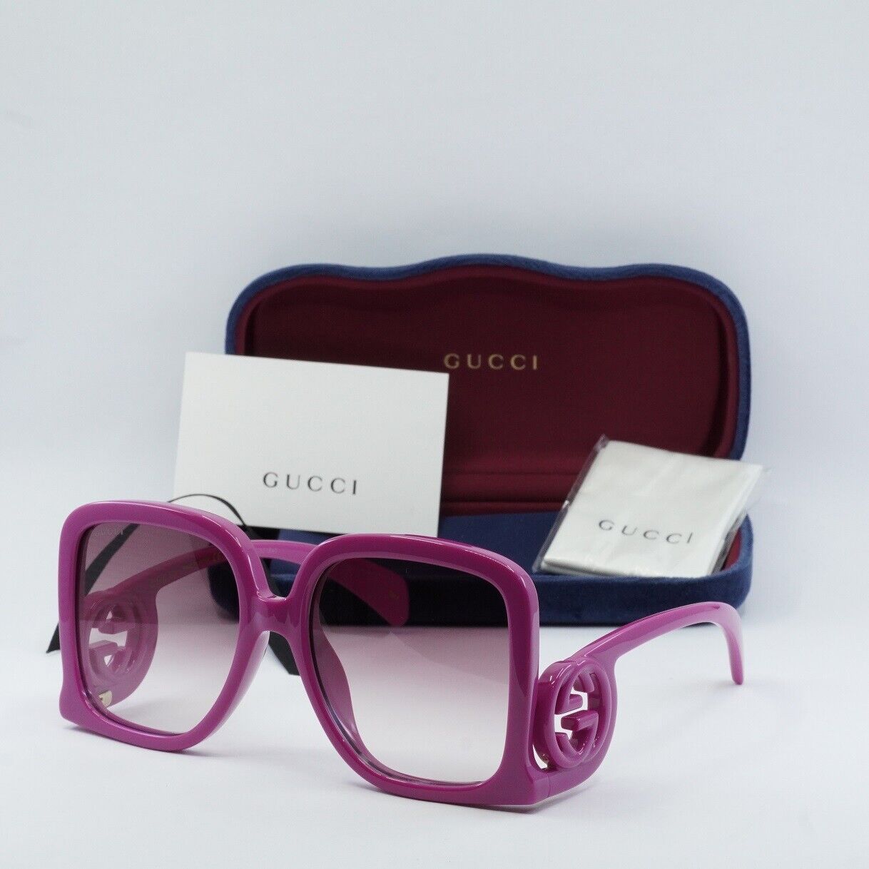 小物 GUCCI sunglasses gradation purple GG1215S sunglasses Transparent Purple | SmartBuyGlasses US