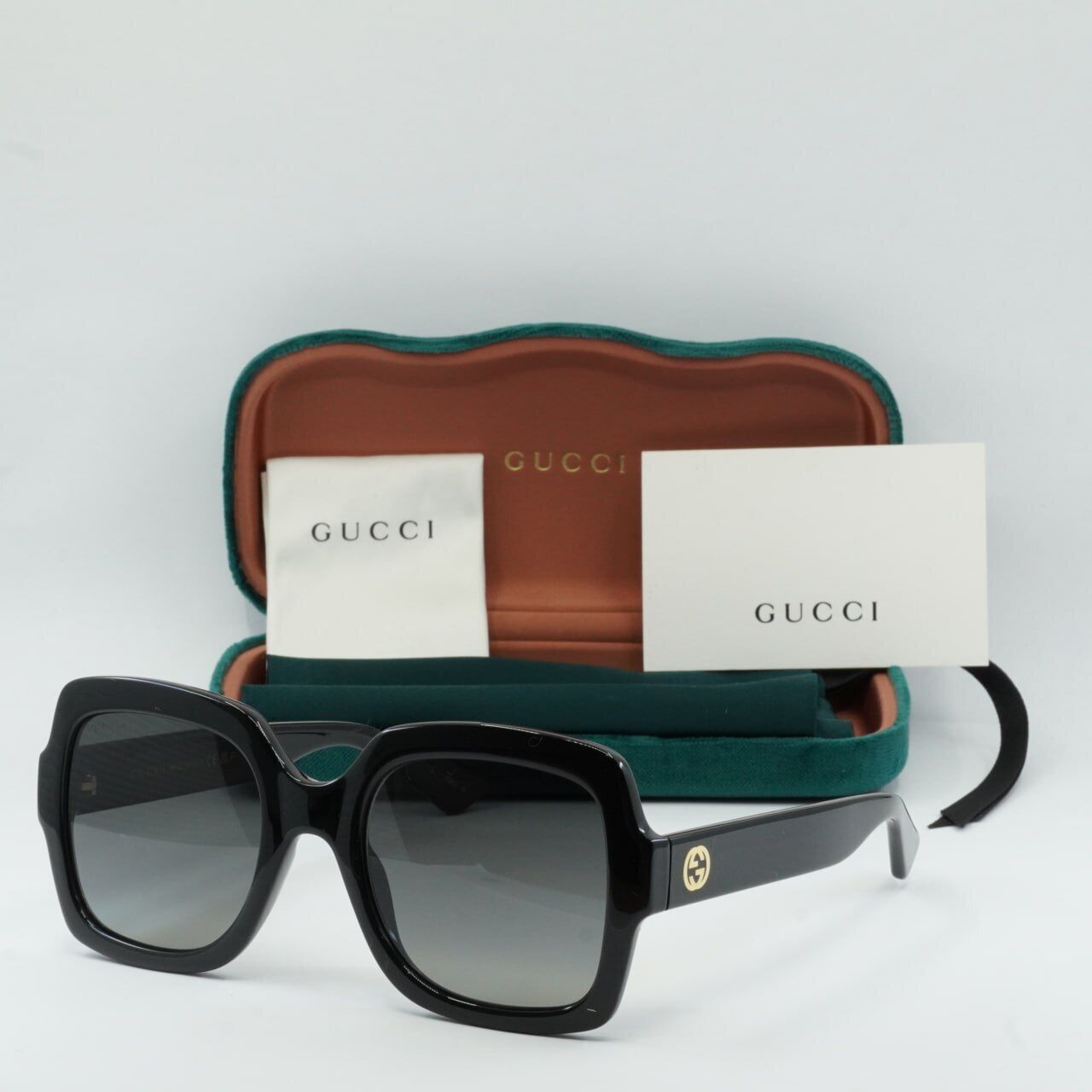 GUCCI GG1337S 002 Shiny Black/Gradient Gray Polarized 54-22