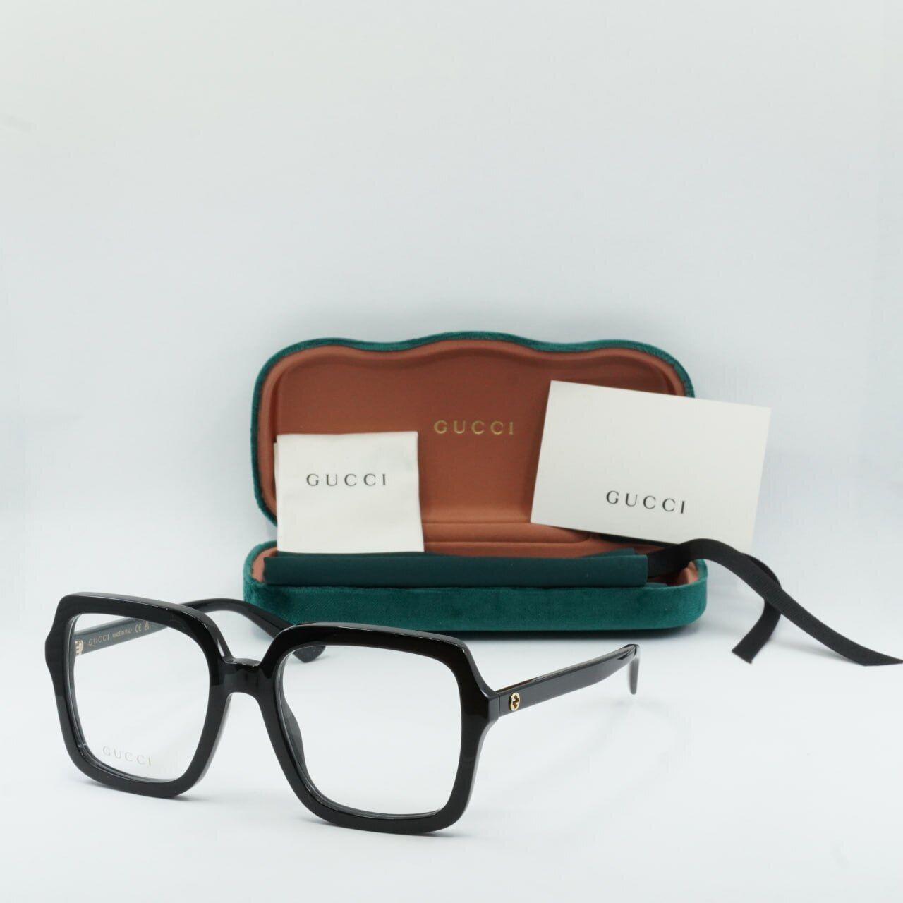 GUCCI GG1318O 001 Black 55mm Eyeglasses New Authentic | eBay